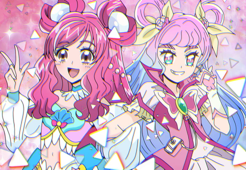 Anime, Tropical-Rouge! Pretty Cure, Cure Dream , Cure La Mer , Laura (Pretty Cure) , Yumehara Nozomi, HD wallpaper