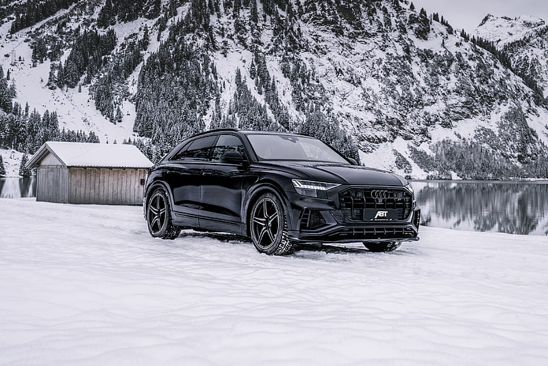 Audi, Audi Q8, Black Car, Car, Luxury Car, SUV, Snow, HD wallpaper