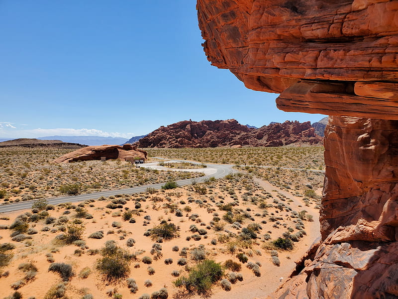 Desert View, las vegas, mountain, nevada, park, red rock, summer, valley of fire, HD wallpaper