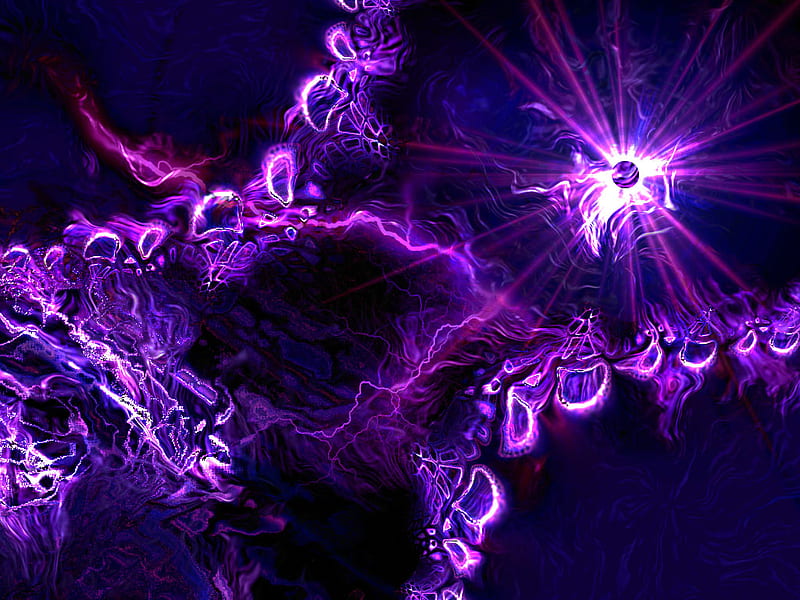 Solstice, black, purple, abstract, 3d and cg, HD wallpaper