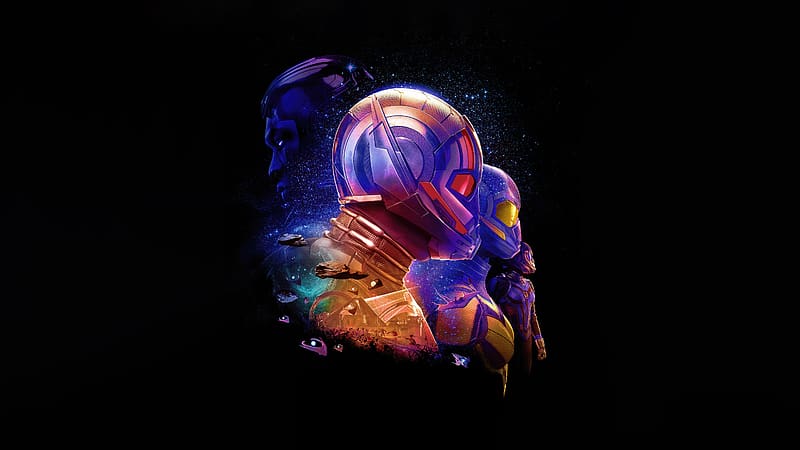 Ant Man And The Wasp Quantumania , ant-man-and-the-wasp-quantumania, ant-man, 2023-movies, movies, dark, black, minimalism, minimalist, HD wallpaper