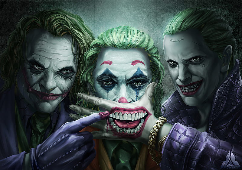 Three Jokers, joker-movie, joker, superheroes, supervillain, HD wallpaper