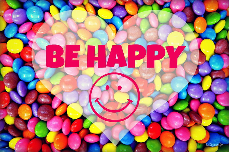 ღ~• BE HAPPY •~ღ~•, life, happiness, smiley, colors, mind teaser, abstract, HD  wallpaper | Peakpx