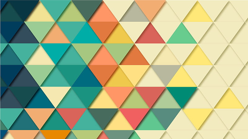 Multicolored Geometric Triangle Pattern Shapes Geometric, HD wallpaper