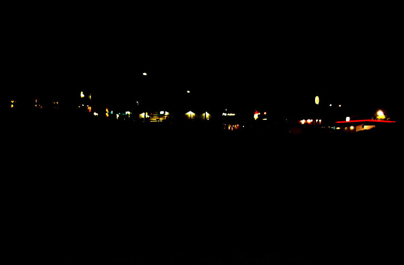 City Lights, parking, dark, trees, lot, lights, night, HD wallpaper
