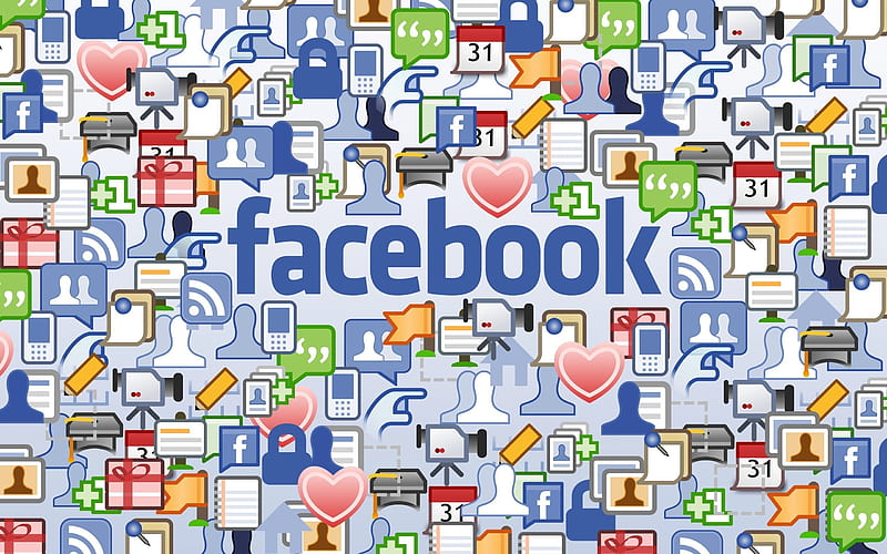 facebook-Well-known brand display, HD wallpaper