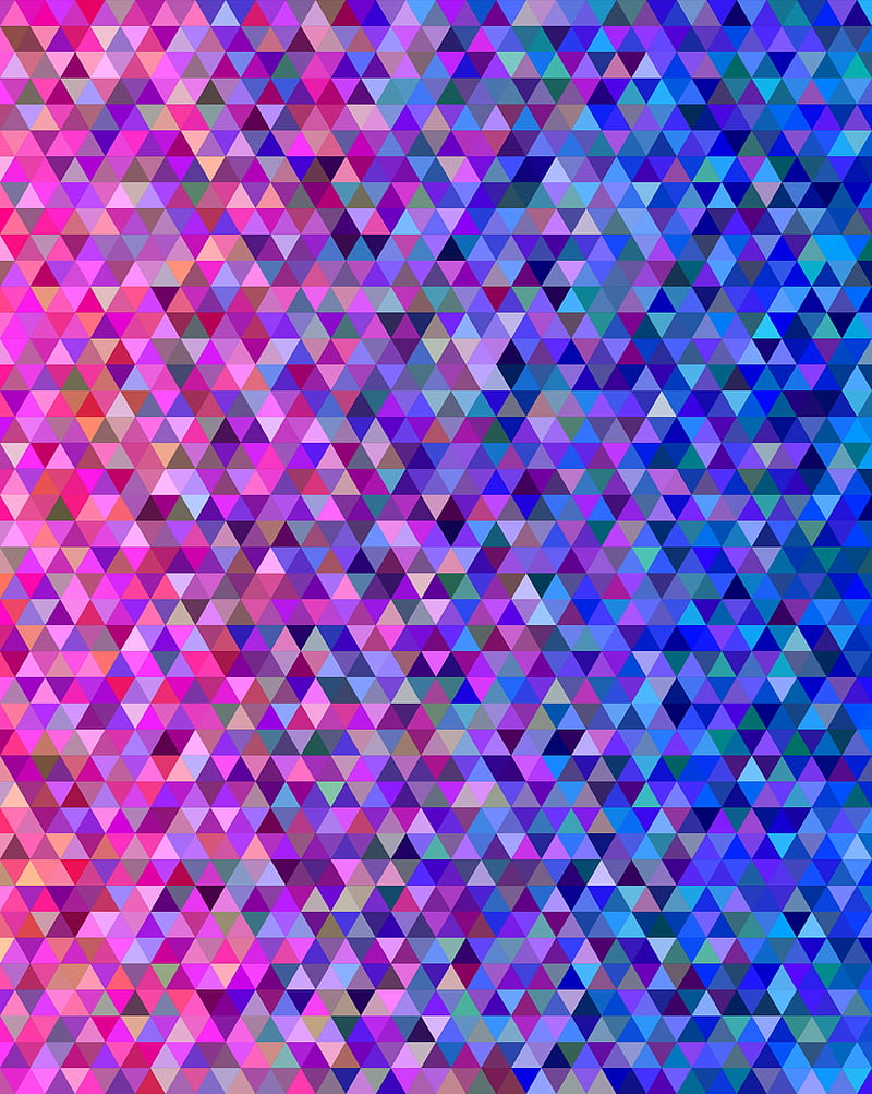 colorful triangles, gradient, mosaic, Abstract, HD phone wallpaper