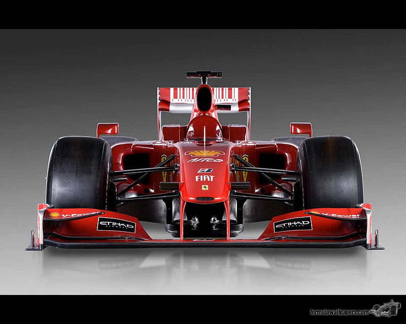 Red Ferrari, track, red, race, formulaone, car, tires, fast, HD wallpaper