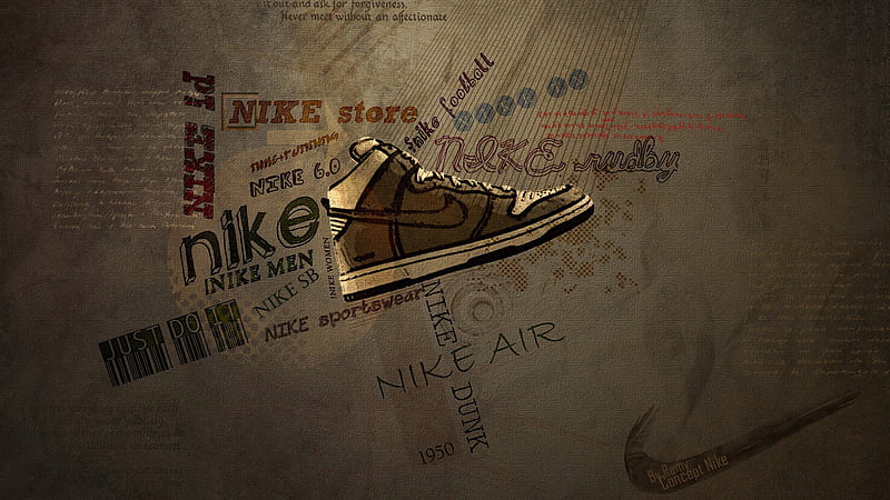 Nike Shoe In Background Of Banner Nike, HD wallpaper
