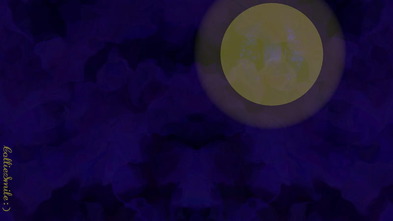 Weary Moon, pale, m00n, black, yellow, tired, moon, purple, b1ue, weary, violet, HD wallpaper
