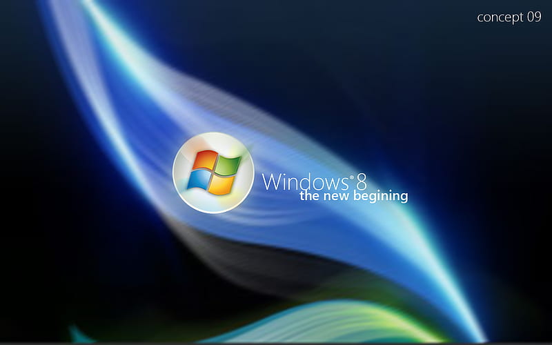 Concept of Windows 8 :P, windows 8, green, windows 7, cg, microsoft, blue, HD wallpaper