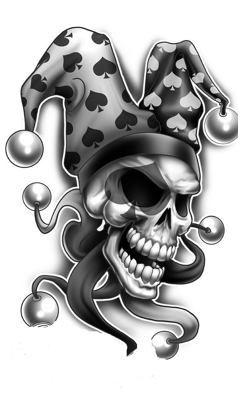 skull, abstract, clown, death, HD phone wallpaper