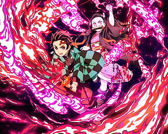 TANJIRO かまど, magenta, art, slayer, demon slayer, edit, no yaiba