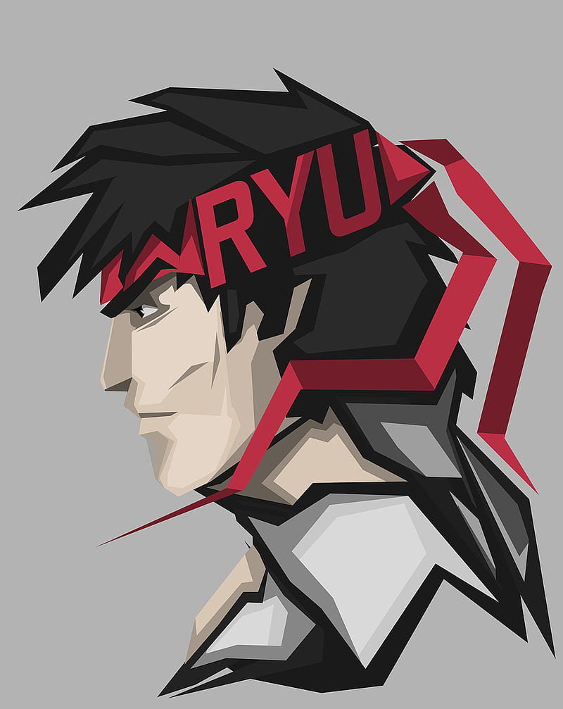 Ryu (Street Fighter), Street Fighter, Capcom, gray background, HD phone wallpaper