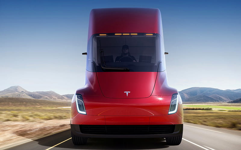 Tesla Semi Truck, trucks, 2018 truck, electric truck, road, Tesla, HD wallpaper