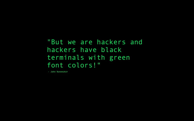 hacker fonts, text, black, funny, green, HD wallpaper