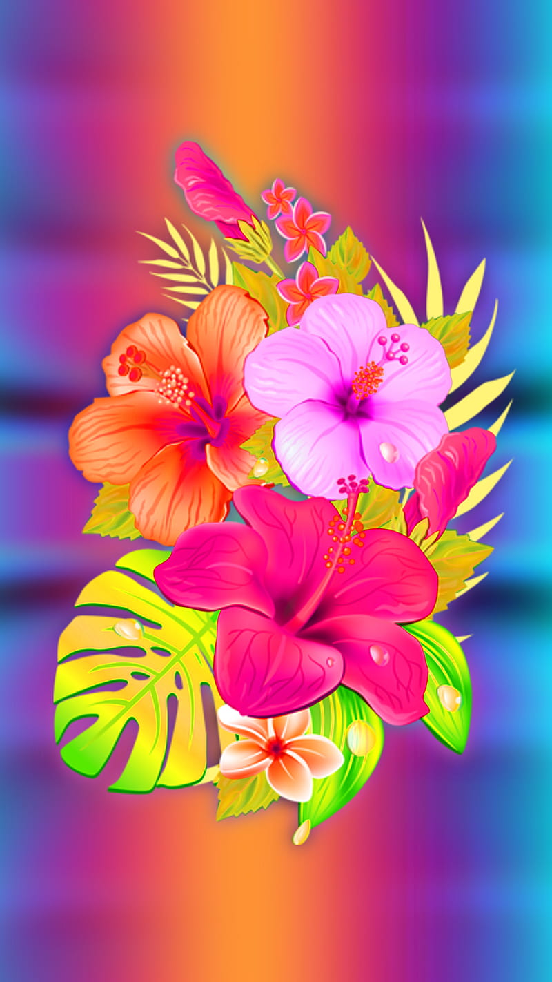 Flores tropicales 2, flores, Fondo de pantalla de teléfono HD | Peakpx