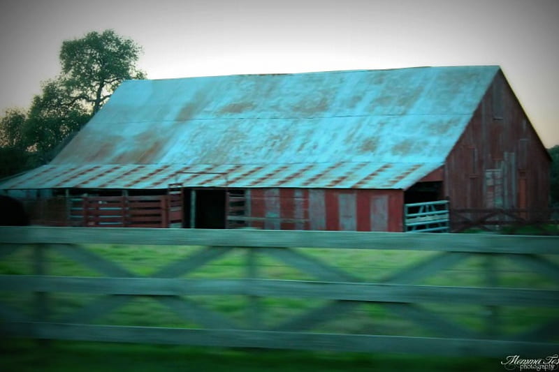 Rusty Old Barn, farm, red, rust, old, barn, HD wallpaper