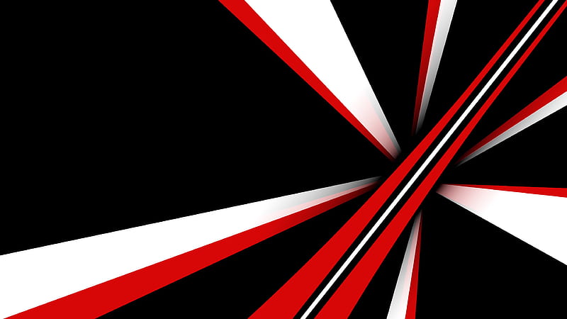 Red Black White Minimalist Lines Abstract, HD wallpaper