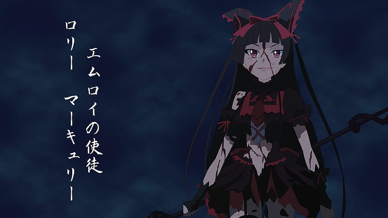 anime girls, Gate: Jieitai Kanochi nite Kaku Tatakaeri, Rory Mercury,  minimalism, Itami Youji, Lelei La Lelena, Tuka Luna Marceau, vector,  collage