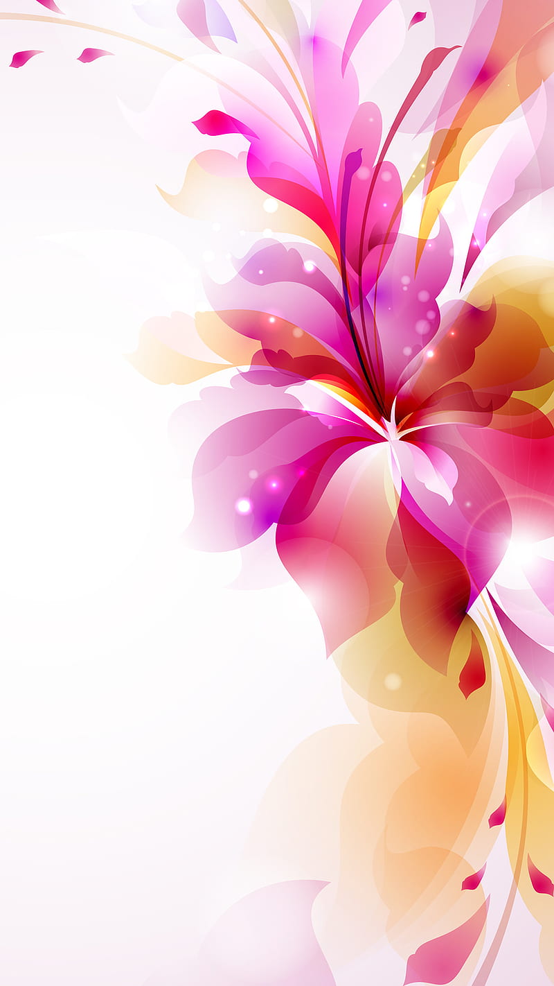 Floral Pink, floral, flower, pink, vector, HD phone wallpaper | Peakpx