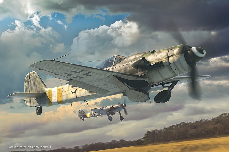 Military Aircraft, Focke-Wulf Fw 190, Luftwaffe, HD wallpaper