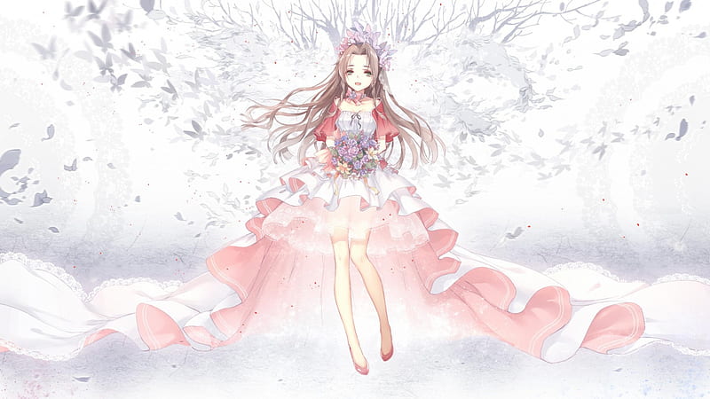 Wallpaper ID: 126929 / anime, anime girls, spring, Sakura blossom, romantic  Wallpaper