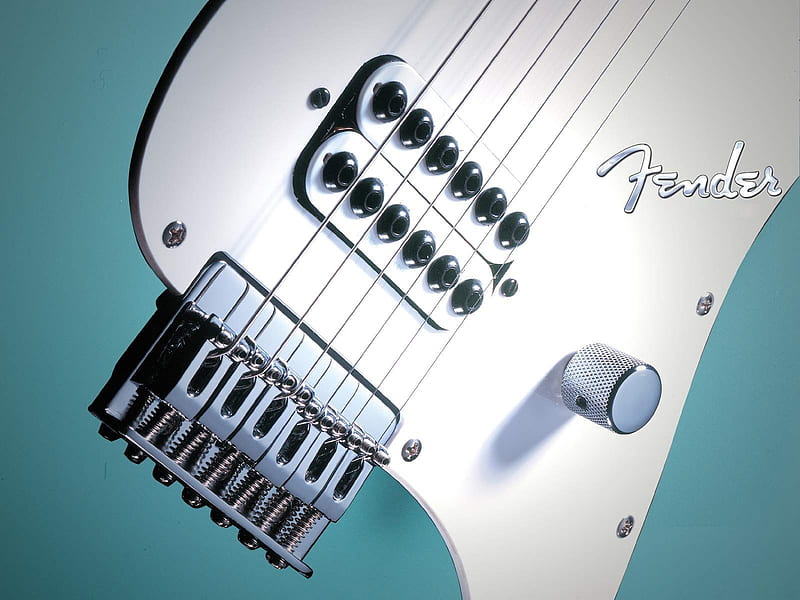 fender guitar, fender, white, guitar, strings, HD wallpaper