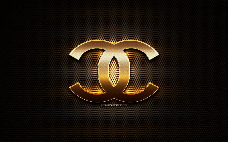 Chanel glitter logo, creative, metal grid background, Chanel logo, brands,  Chanel, HD wallpaper | Peakpx
