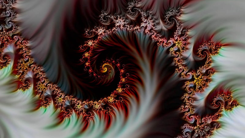 Fractal Spiral Digital Art Abstraction Futuristic Trippy Trippy, HD wallpaper