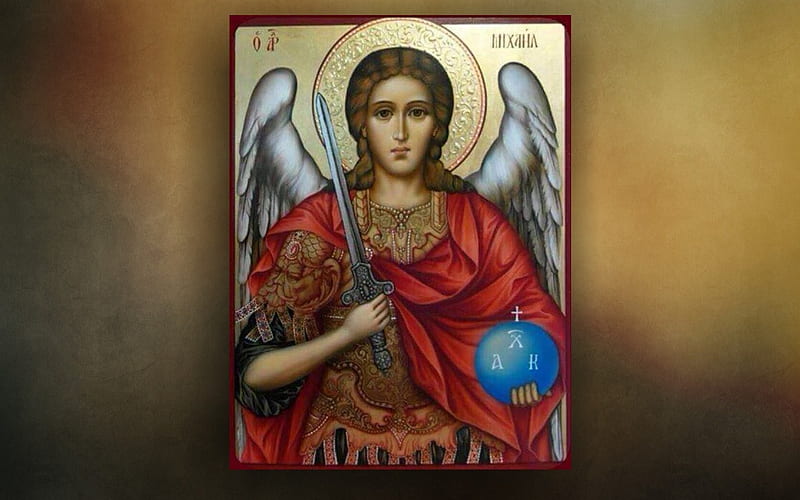 Archangel Michael, wings, Michael, angel, archangel, sword, HD wallpaper