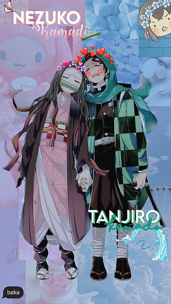 NEZUKO & TANJIRO (Irmãos)  Fond d'ecran dessin, Dessin kawaii