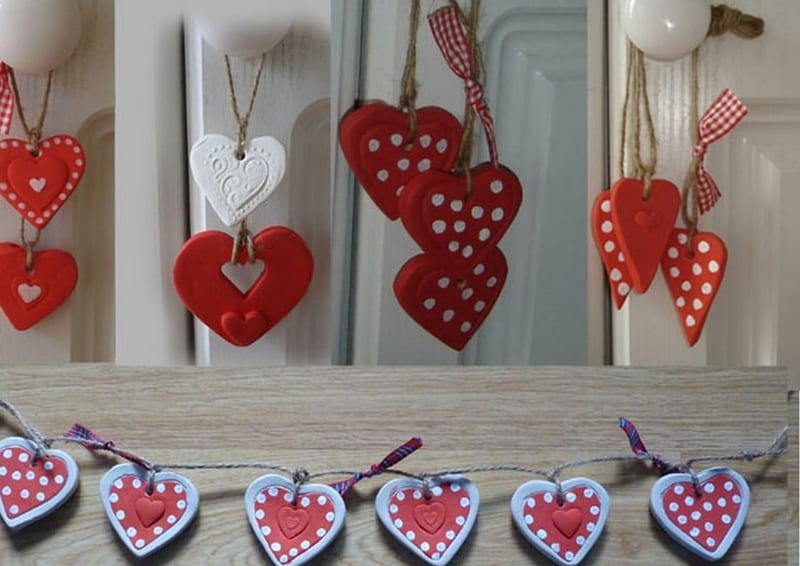 corazones, decorating, gift, set, Shabby chic, HD wallpaper