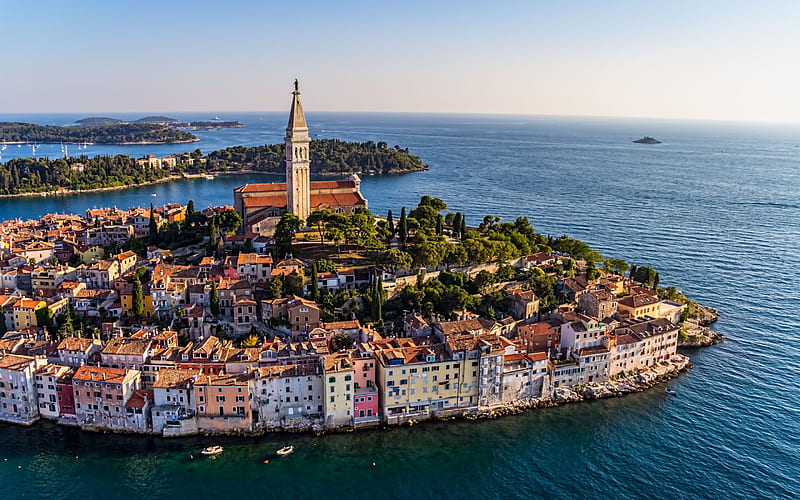 Rovinj, Jadran, Croatia, Mediterranean, summer, travel, Croatian resort, HD wallpaper