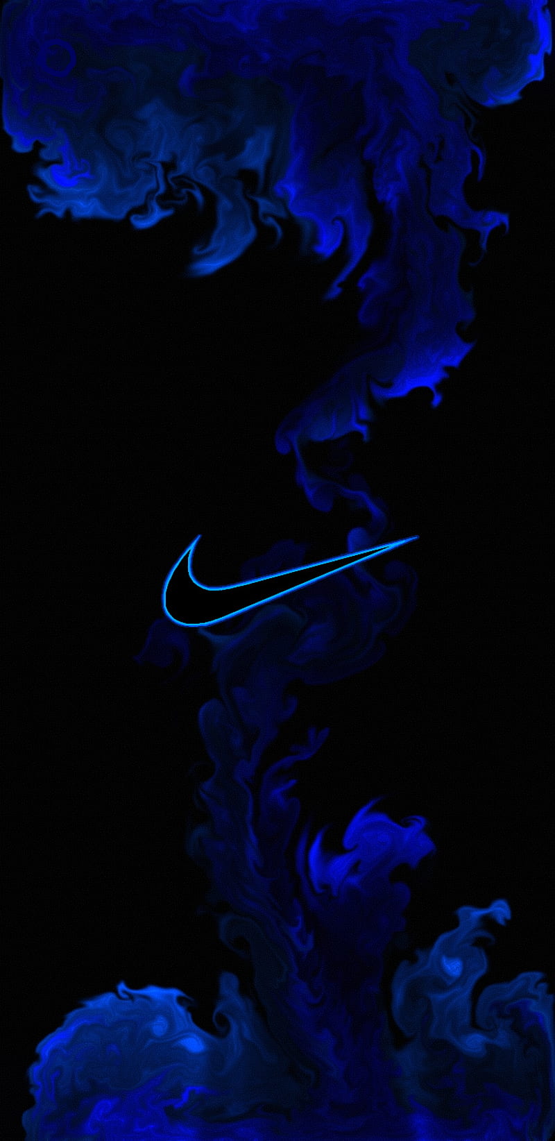Nike, black, blue, just do it, HD phone wallpaper