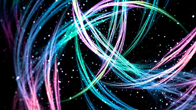 Colorful Lines Sparks Glowing Trippy, HD wallpaper