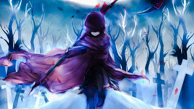 Ballad of a Shinigami female anime character holding scythe anime  2560x1440 ballad of a shinigami 2K wallpaper hd  Female anime  Shinigami Anime characters