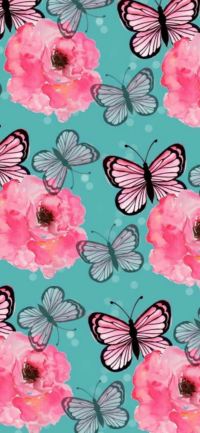 Mariposas, mariposa, flor, flores, pastel, rosa, Fondo de pantalla de  teléfono HD | Peakpx