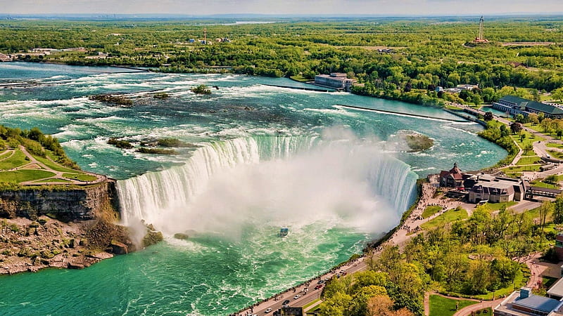 Niagara Falls, Niagara, Canada, Horseshoe Falls, HD wallpaper
