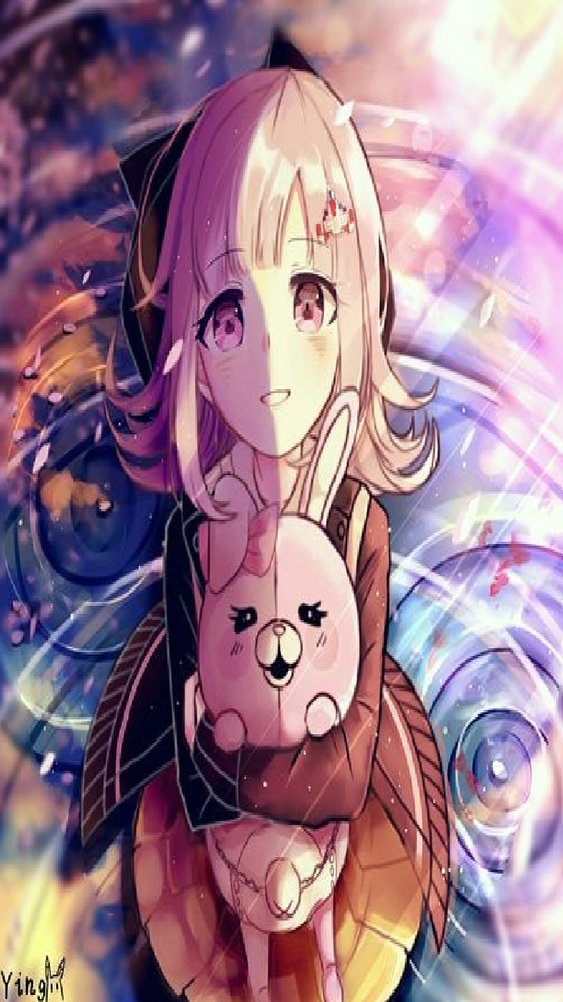 Danganronpa Chiaki, anime, anime girl, nanami, chiaki nanami, gamer, bunny, HD phone wallpaper