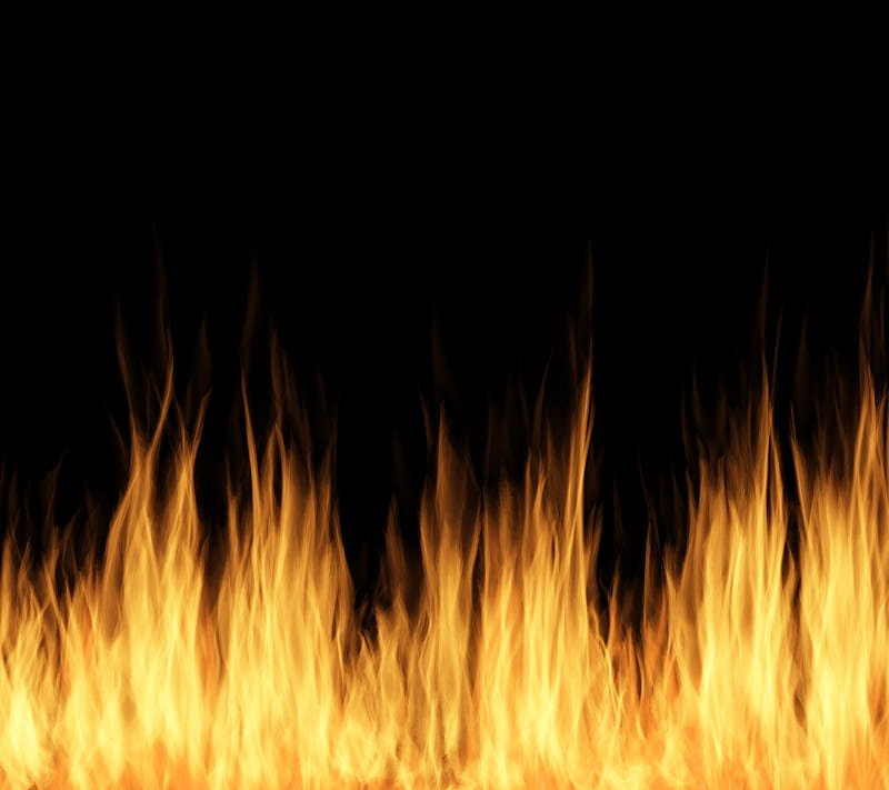 Flames, fire, fireplace, night, spark, sparks, yellow, HD wallpaper