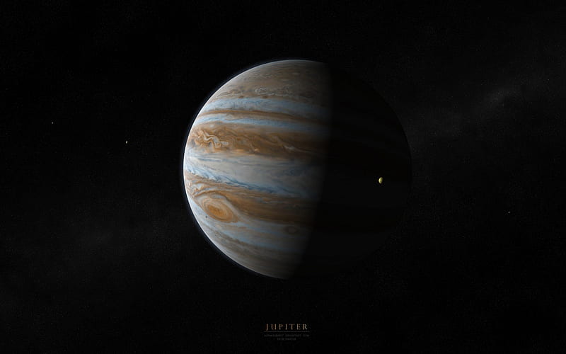 Gas Giant Jupiter, planets, jupiter, astronomy, galilean satellites, solar system, HD wallpaper