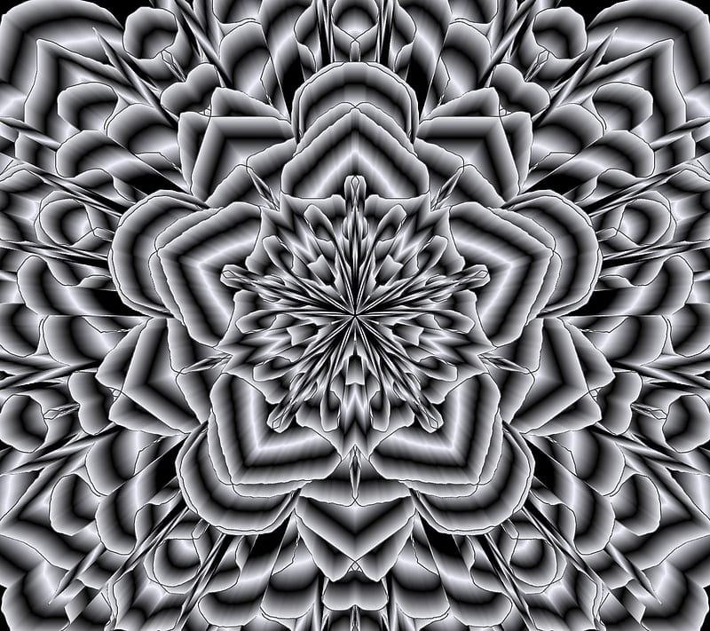 Mandala Ruffle 20, abstract, HD wallpaper