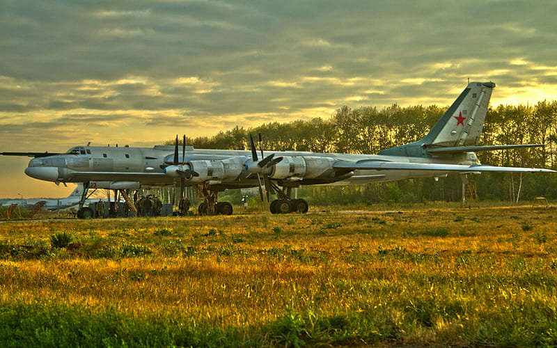TU-95 Bear, military, russian, aircraft, bomber, HD wallpaper