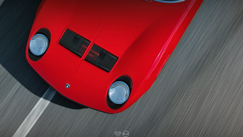 Lamborghini Rossa Mars Bull , lamborghini, carros, HD wallpaper