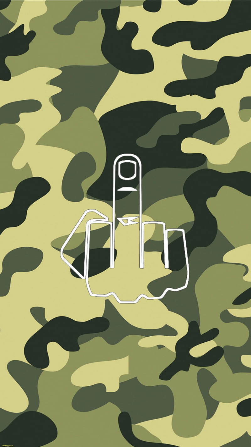Middlefinger, bad, camo, caomouflage, cool, finger, hand, middle, new, wow, HD phone wallpaper