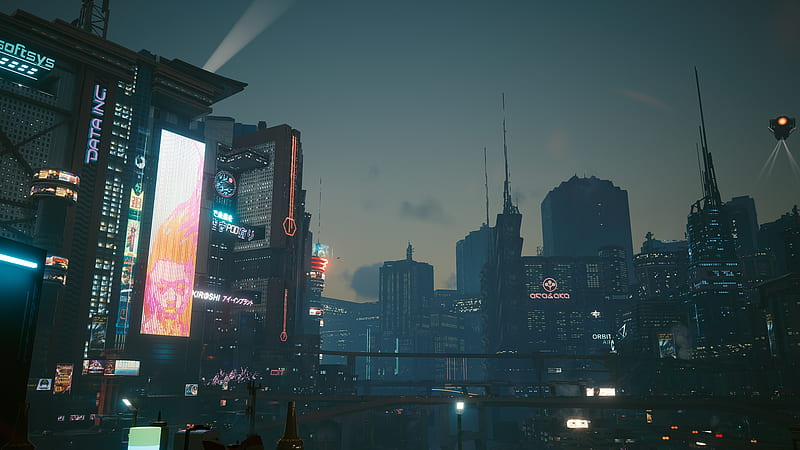 cyberpunk 2077, night city, skyscrapers, buildings, Games, HD wallpaper