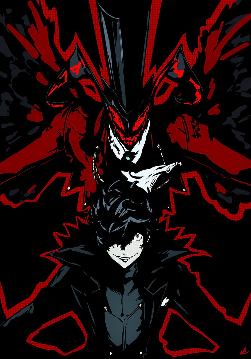 Person Black Joker Persona 5 Red Soul Hd Phone Wallpaper Peakpx