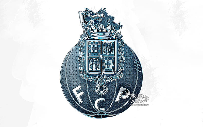 Porto FC, emblem, creative, Primeira Liga, soccer, Portugal, Bruno Sousa, fan art, Porto, Portuguese football club, FC Porto, HD wallpaper