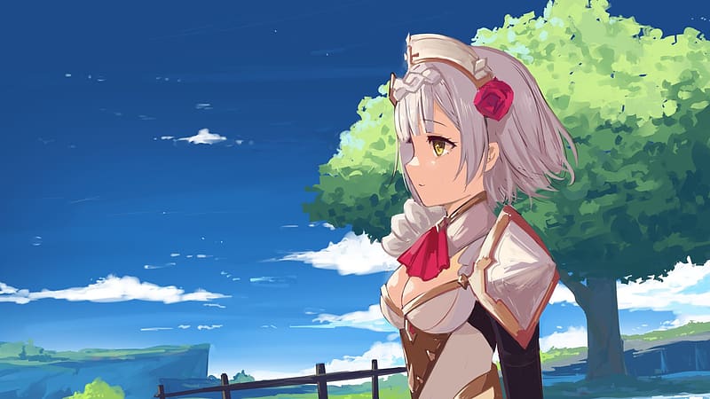 Sky, Video Game, Short Hair, Genshin Impact, Noelle (Genshin Impact ...